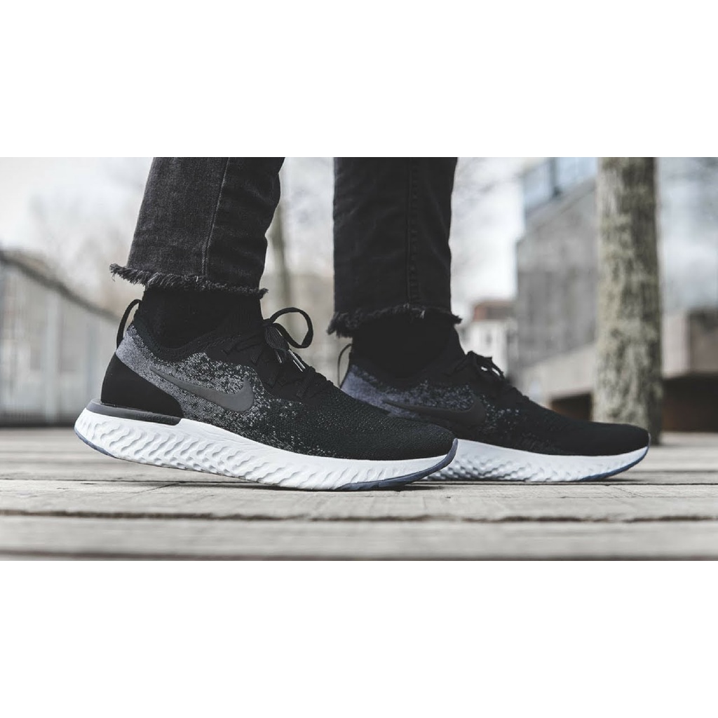 [full box] Giày Sneaker Epic React Flyknit Black White.-Giày Thể Thao