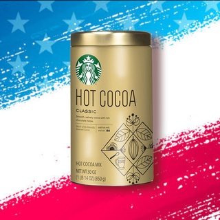 Bột cacao Starbucks Hot Cocoa Classic của Mỹ hộp 850gr
