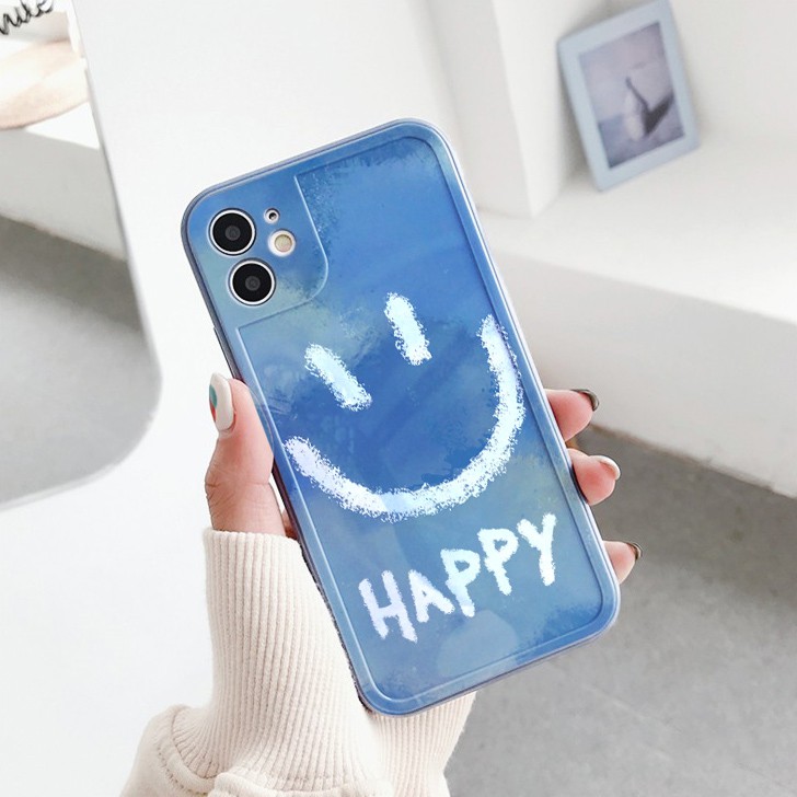 Ốp lưng iphone viền nổi bóng face smile 6plus/6s/6splus/7/7plus/8/8plus/x/xr/xs/11/12/pro/max/plus/promax - Awifi U4-12