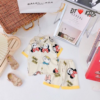Pijama lụa ĐT bé gái