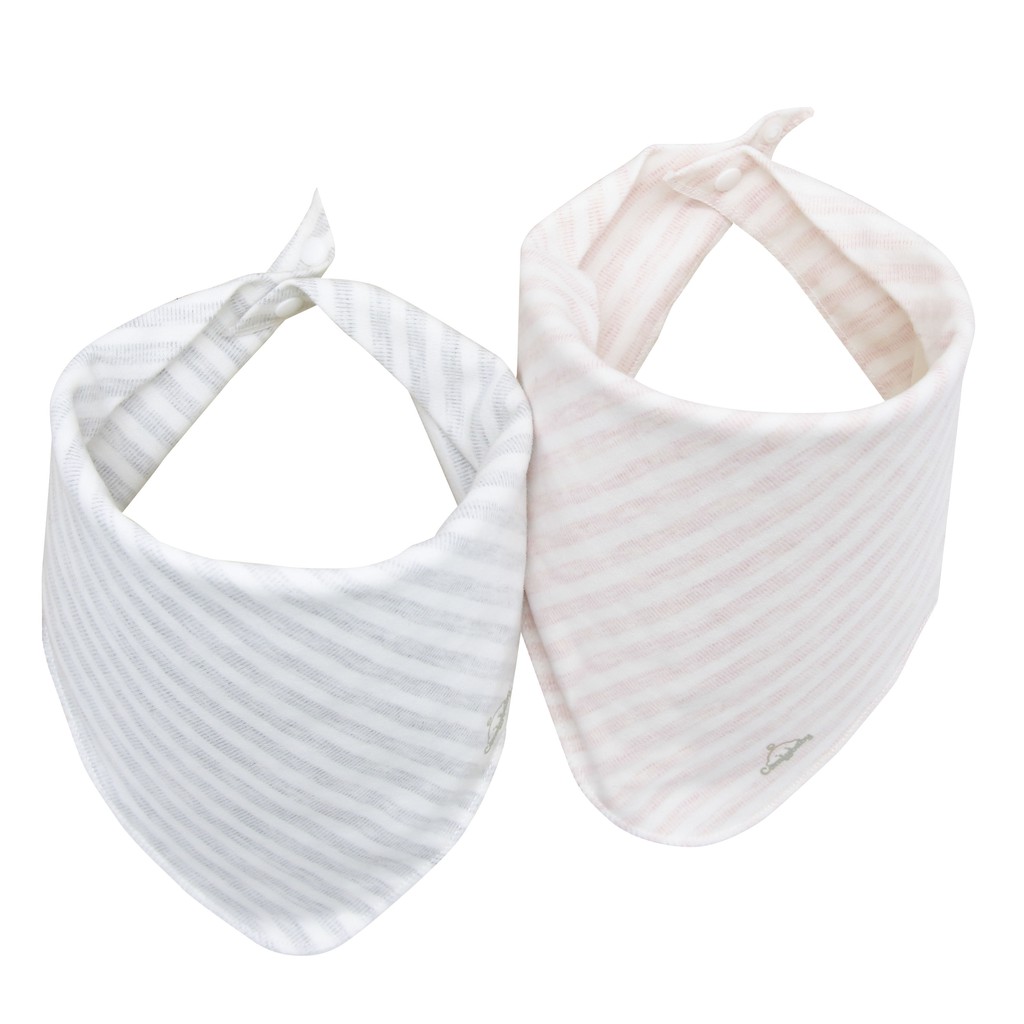 Set 2 yếm tam giác cho bé giữ ấm cổ từ sơ sinh tới 1 tuổi - 2 lớp vải Muslin cotton 100% - Comfybaby