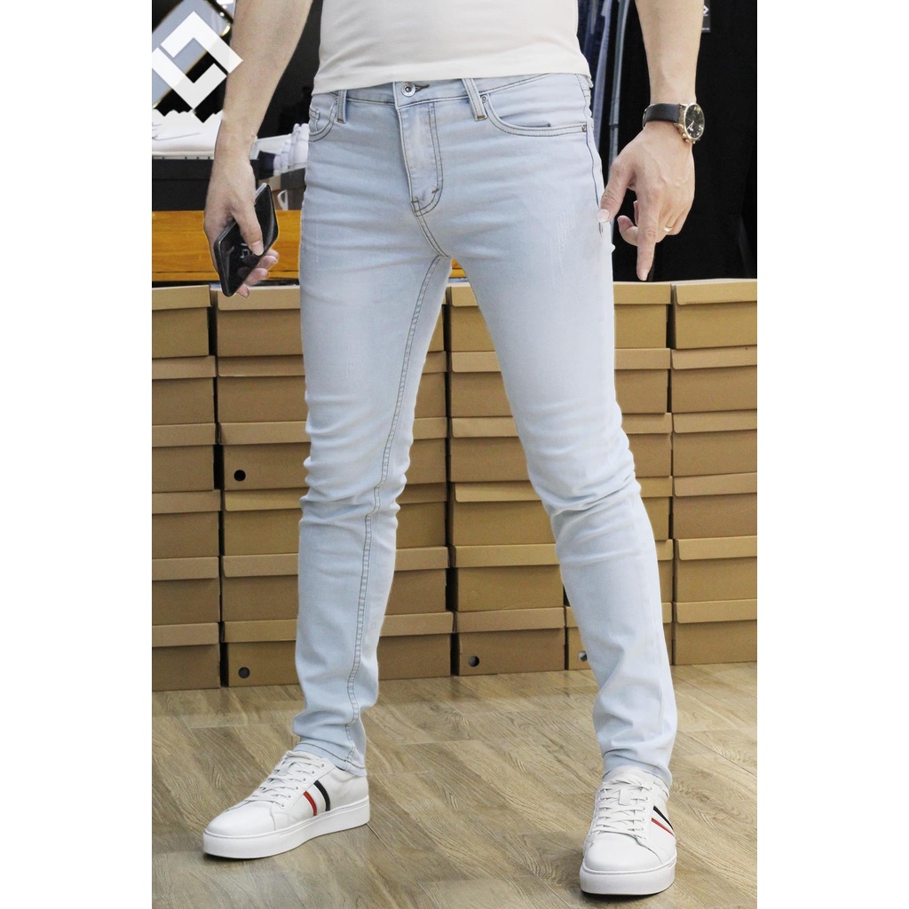 Quần Jean Nam Đen Trơn Dáng Ôm Chất Mịn Đẹp Phong Cách Trẻ Trung