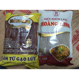 Combo 500gr Phở gạo lứt Hoàng Minh + 300gr Miến khoai lang Hoàng Minh bao bì mới/CAM KẾT RẺ NHẤT SHOPEE