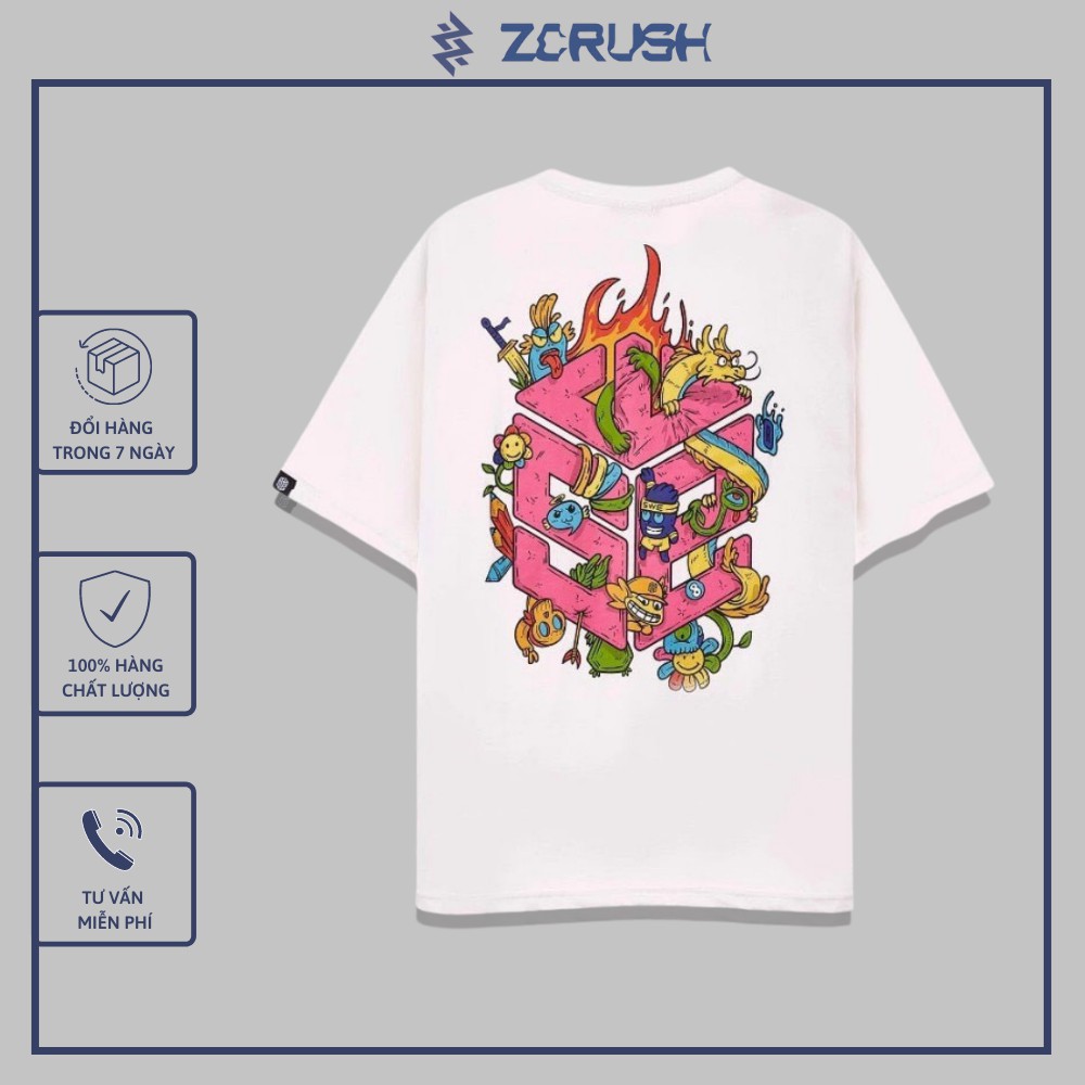 Áo Thun Nam Nữ [ZCrush] Áo Phông Tay Lỡ Tee Basic Thun Form Rộng Unisex  Streetwear Oversize Cổ Tròn