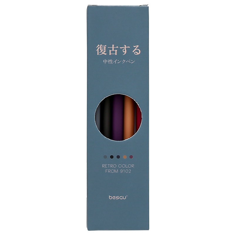 Bút gel ngòi 0.5mm có thể thu gọn phong cách retro