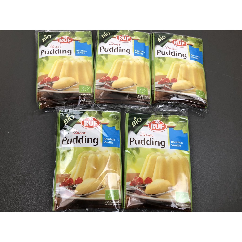 [Date:12/2021] Bột Pudding Vani Hữu Cơ Ruf Gói 40g