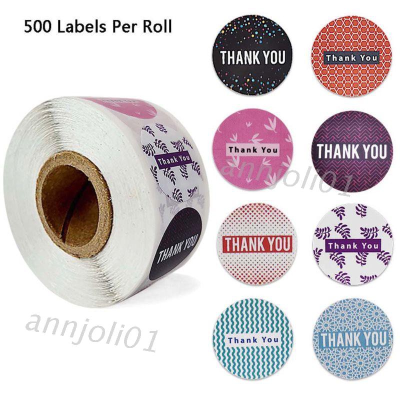 Cozyx 500pcs 8 Styles Thank You Sticker Wedding Handmade Label