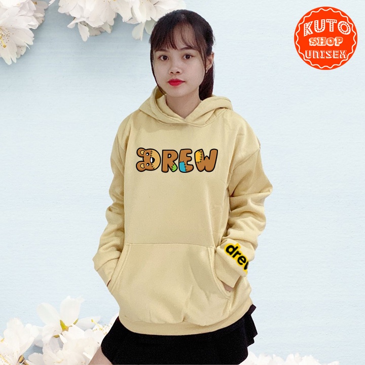 ÁO HOODIE DREW Chữ Cam Nỉ Ngoại Cao Cấp In Pet Siêu Bền Siêu Đẹp (HD2830 - Kèm Ảnh Thật)