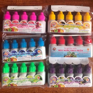 Màu thực phẩm Thiên Thành, loại (10ml) màu nước thực phẩm an toàn