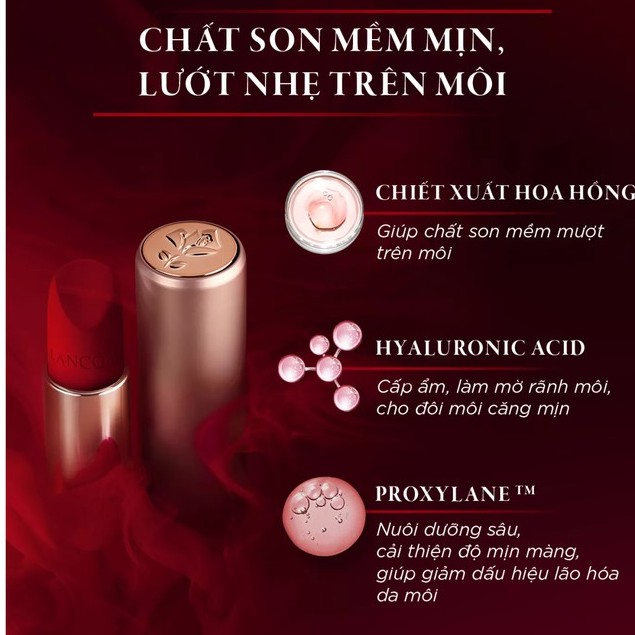 ❤️Hàng Mới về❤️ Son Lì Cao Cấp Lancôme L’Absolu Rouge 2021. SANG TRỌNG QUÝ PHẢI.