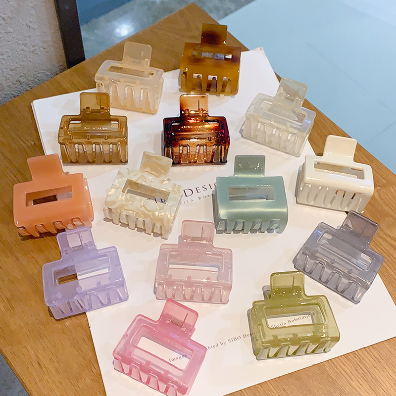 Kẹp Tóc Càng Cua Đơn Giản Phong Cách Hàn Quốc Nhiều Màu Trơn Tùy Chọn