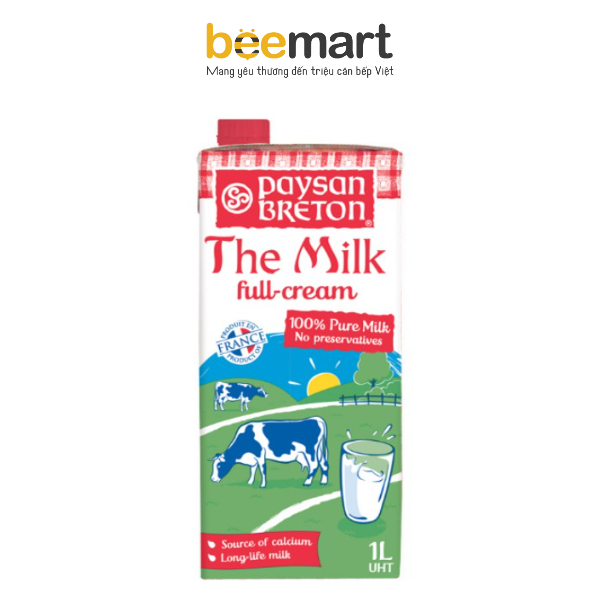Sữa tươi Pháp Paysan Breton nguyên kem full cream 1L