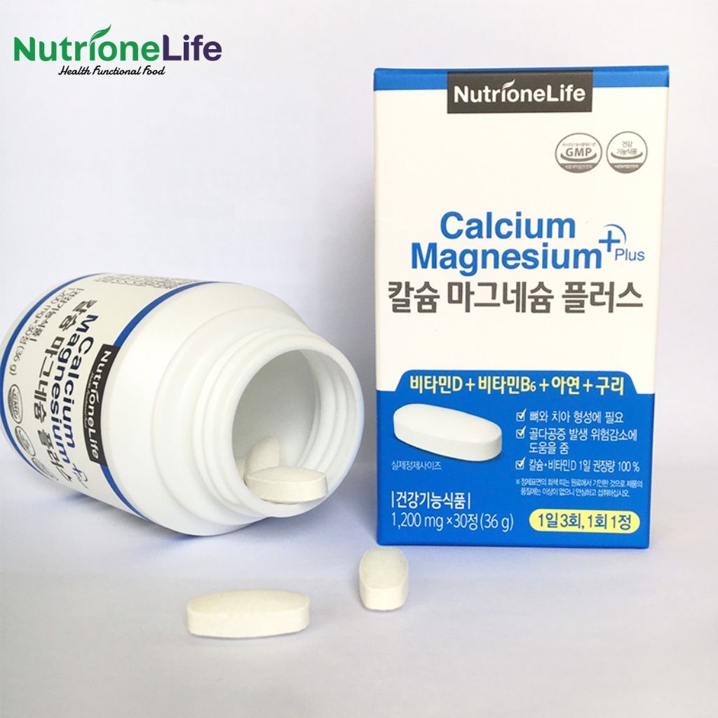 COMBO 2 Hộp NUTRIONELIFE Calcium Magnesium Plus Giúp Xương Chắc Khỏe, Cải Thiện Chiều Cao, Phòng Loãng Xương 30 Viên/Hộp