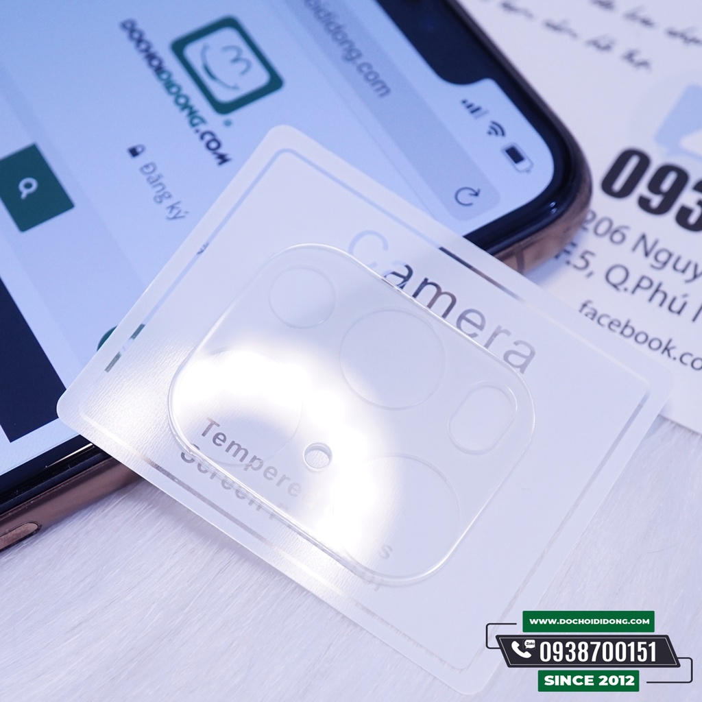 Miếng dán cường lực camera Oppo Find X3 Pro thủy tinh hữu cơ