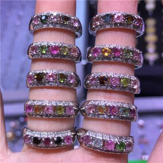 🌺💖Nhẫn Hàng Tourmaline Tự Nhiên Làm Quà Tặng Cho Bạn Gái / Nam