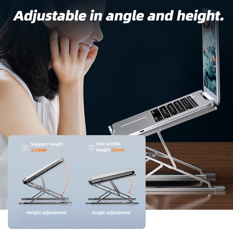 Giá đỡ laptop HdoorLink bằng nhôm có thể điều chỉnh tiện lợi chất lượng cao
