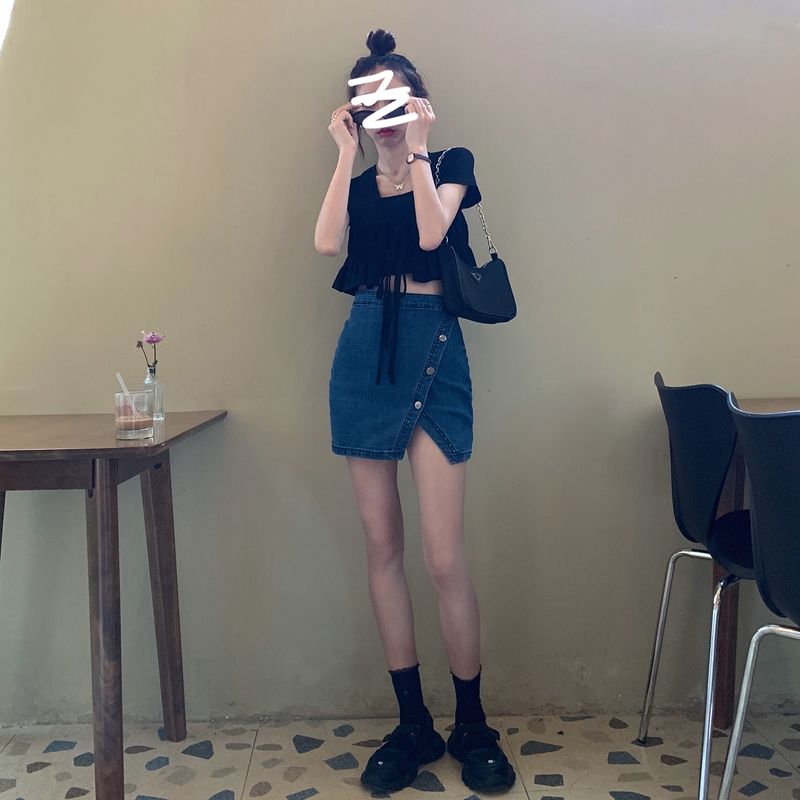 Chân váy denim phong cách hợp thời trang cho nữ D085 | BigBuy360 - bigbuy360.vn