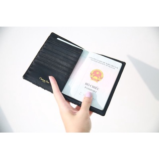 Ví đựng hộ chiếu vải CD xanh fullbox