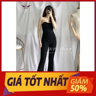 SALE Quần jean ống loe lưng cao dáng dài Đen/Trắng ⚡️ Quần bò nữ kiểu trơn sang chảnh NP Shop⚡️ 2022