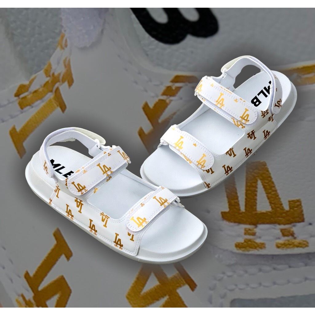 Giày Sandal 𝐌𝐋𝐁 ❤️FREESHIP + Hộp + Lùi 1 size❤️ xăng đan mlb LA thể thao nam nữ - đế api bền và bám tốt- màu xanh