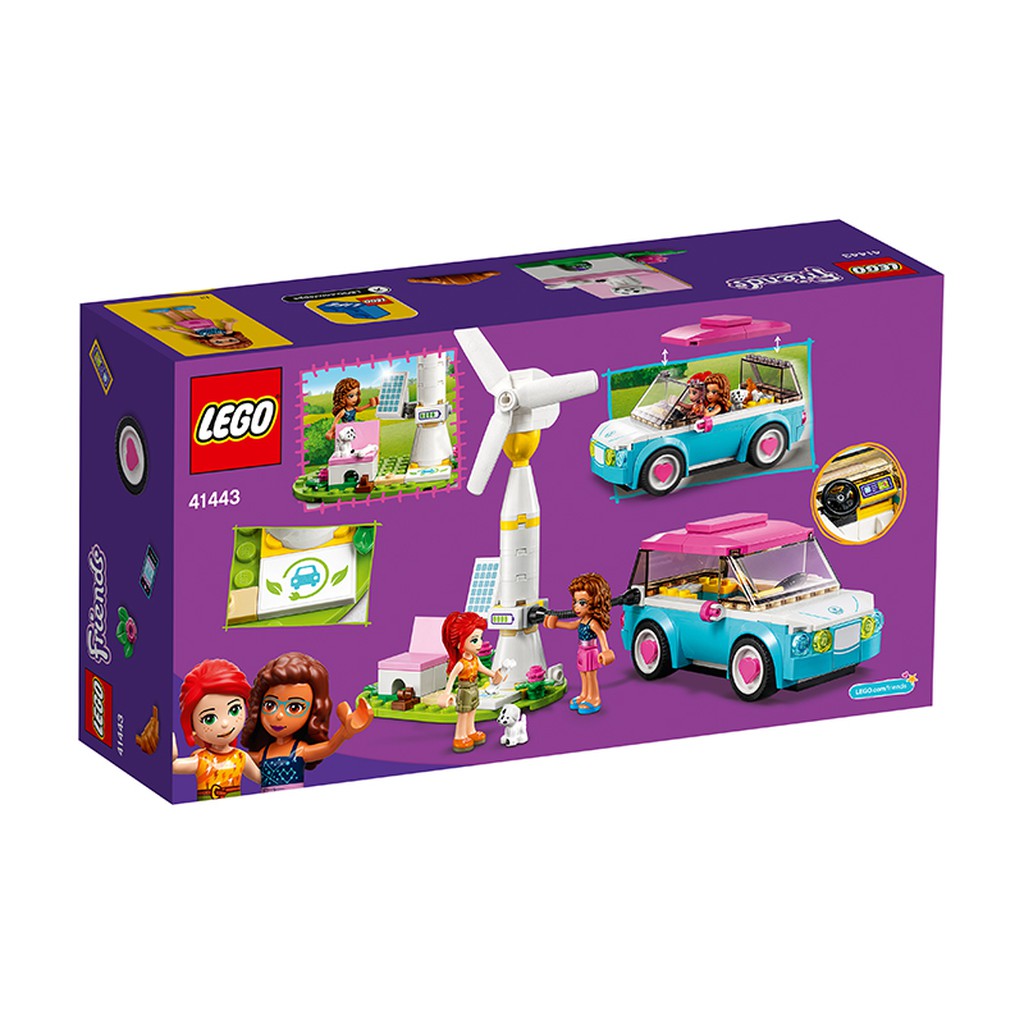 Đồ chơi xếp hình, láp ráp LEGO FRIENDS Ô Tô Điện Sành Điệu Của Olivia 41443 183 mảnh ghép cho bé trên 6 tuổi