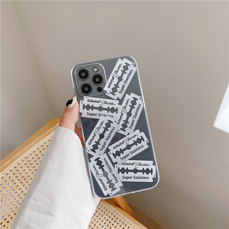 iPhone 12 Pro Max Fake Blade Case iPhone 11 XS MAX 78 Plus X SE2 2020 XR 12 mini Soft Transparent Shockproof Colorful Apple TPU New Phone Case Cover