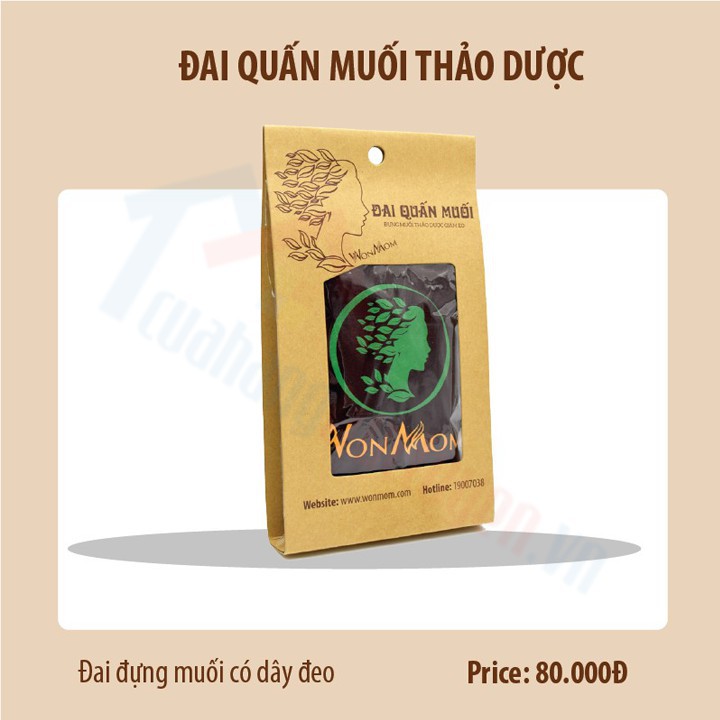 [Giảm Cân Sau Sinh] Túi Quấn Muối Thảo Dược Có Dây Cột Hỗ Trợ Giảm Cân Wonmom | Chịu Nhiệt Tốt | Bền | Cuahangtructuyen