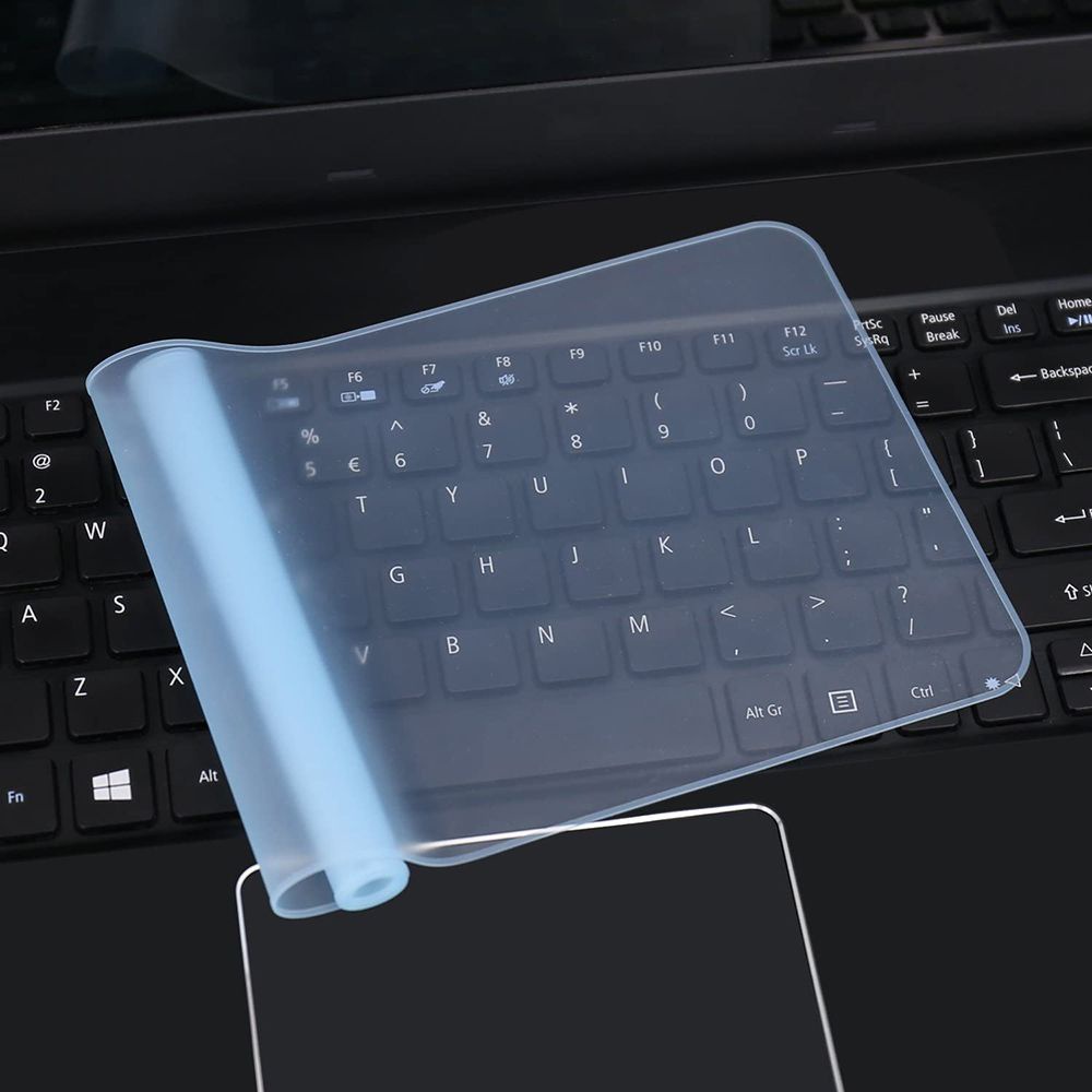 Miếng dán bảo vệ bàn phím bằng silicon trong suốt có thể chống nước chống bụi 12-17 inch