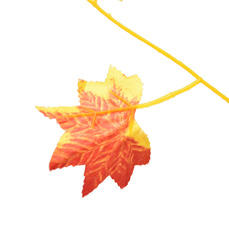 Breezegently 2.4m Artificial Maple Leaves Garland Silk Plastic Red Autumn Ivy Vine Fake Leaf NOVEL