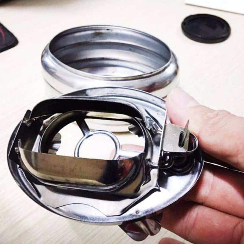 Gạt tàn inox 304, 2 ngăn có nút bấm