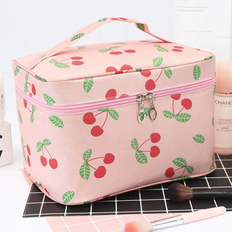 Túi Đựng Mỹ Phẩm Cao Cấp Đựng Đồ Trang Điểm Xách Tay Hình Hộp Họa Tiết Bắt Mắt Sử Dụng Bền Lâu Dơ, Tiện Lợi Dễ Mang Theo