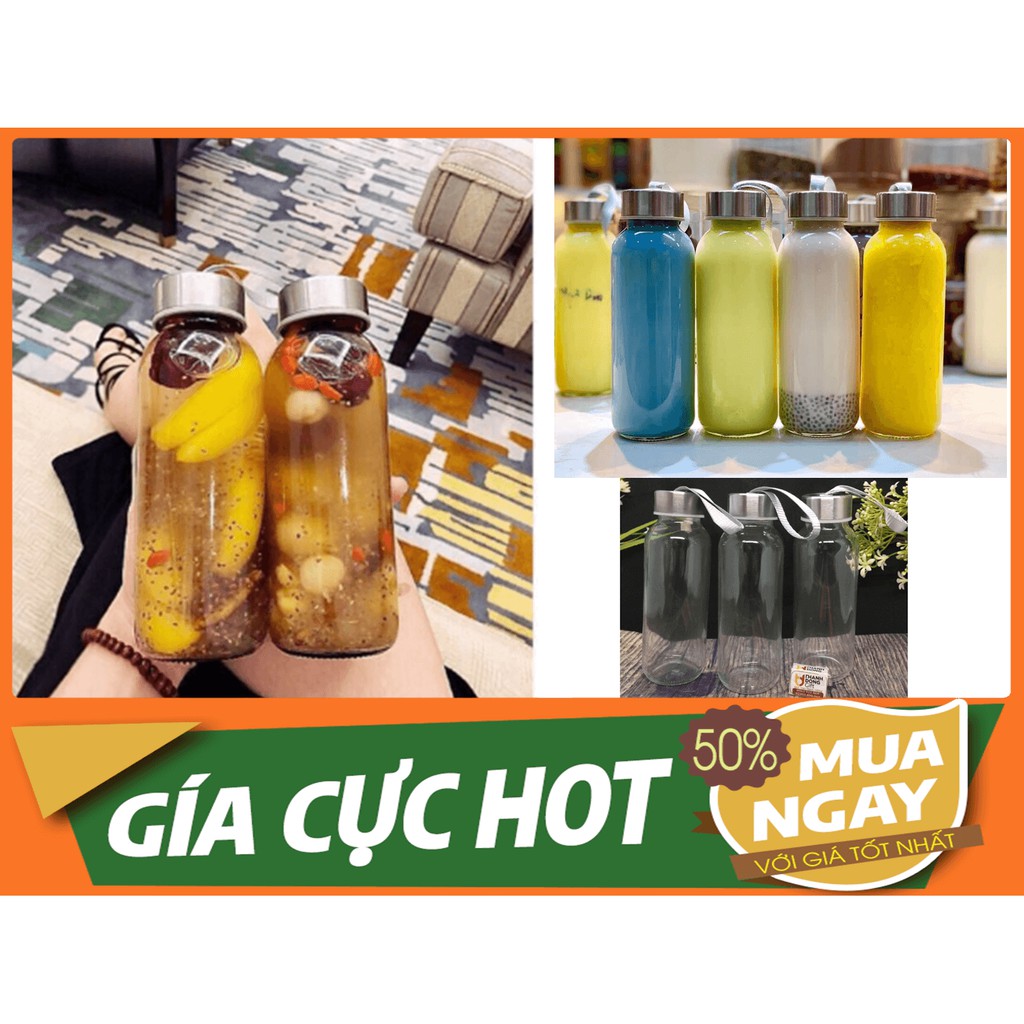 Chai thủy tinh 300ml [GIẢM50%] Chai thủy tinh, Chai đựng nước, Dung tích 300ml. Bản lẻ 1 cái với giá sỉ.