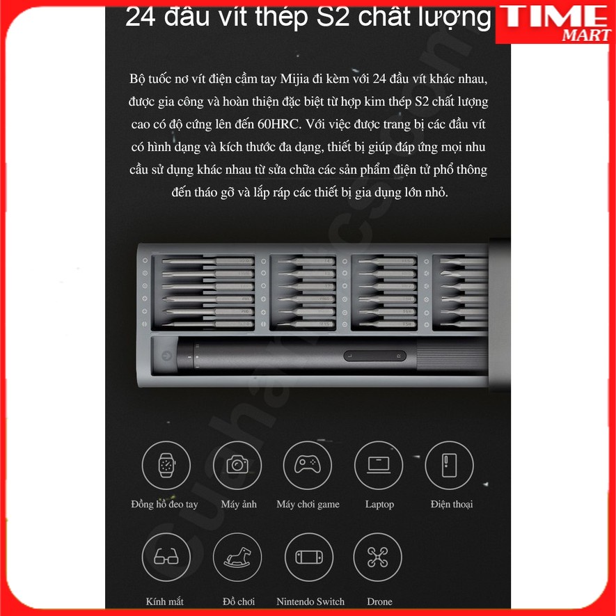 [CHÍNH HÃNG]Tua vít điện Xiaomi Mijia MJDDLSD003QW tuốc nơ vít [TIME_MART siêu thị tiện ích gia đình]