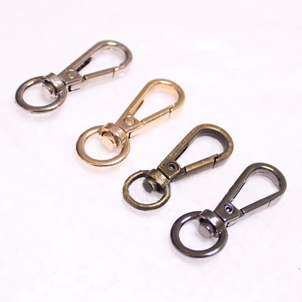 5 Chiếc móc tôm hùm 4 kích cỡ kim loại xoay làm móc chìa khóa cho túi DIY
