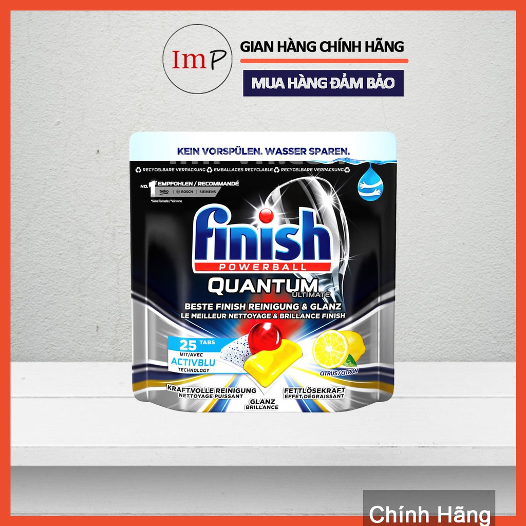 [TRỢ GIÁ THƯƠNG HIỆU] Viên rửa bát Finish Quantum Ultimate - Quantum  (Hương ngẫu nhiên)