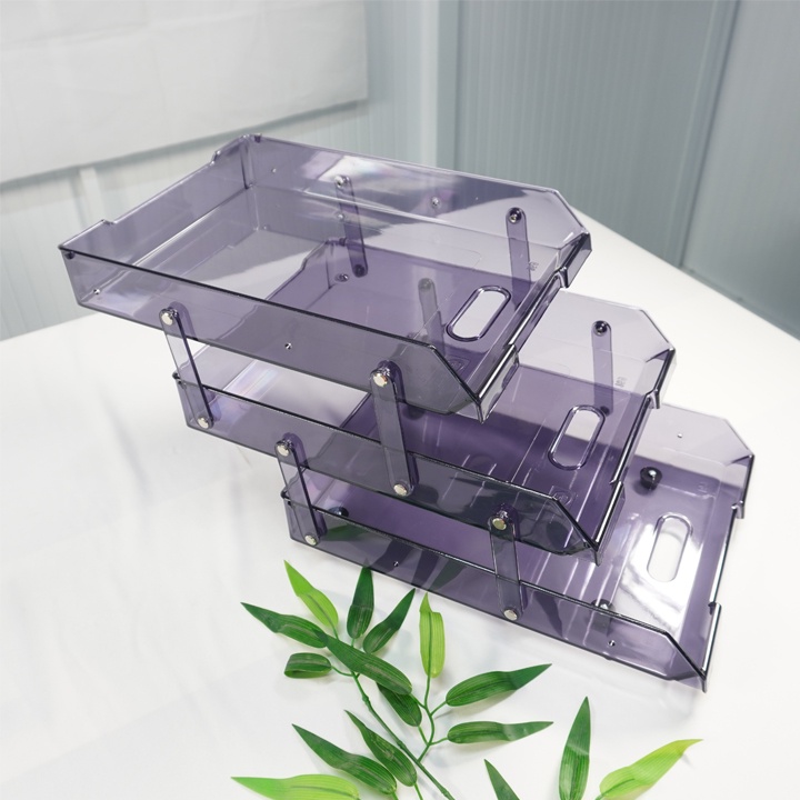 Kệ tầng trượt mica Xukiva 1 tầng, 2 tầng, 3 tầng (màu ngẫu nhiên)