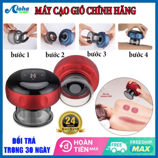 Máy massage giác hơi, Máy Cạo Gió Điện Tử 12 Chế Độ Giảm Mệt Mỏi hoạt động bằng điện Thông Minh