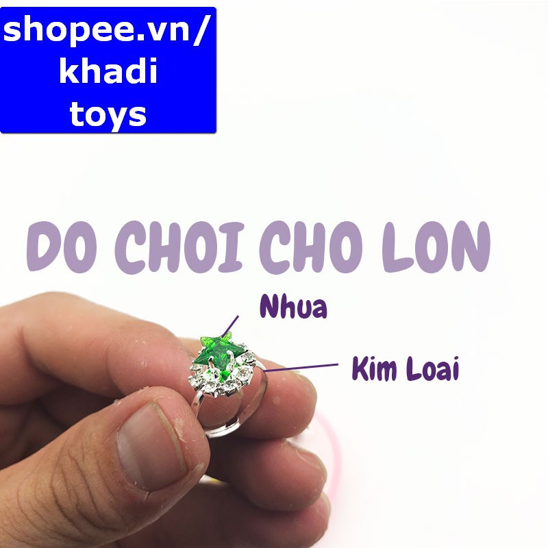 Đồ chơi 36 chiếc nhẫn bằng kim loại cho bé hình trái tim