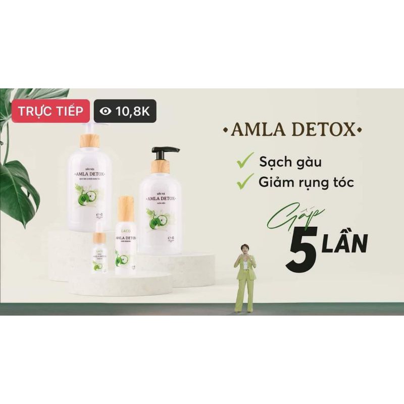 [Chính Hãng] Bộ 4 Sản Phẩm AMLA Detox Tặng Lược Matxa