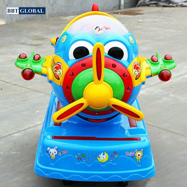 Đồ chơi nhún điện trẻ em khu vui chơi hình máy bay BBT Global 1016