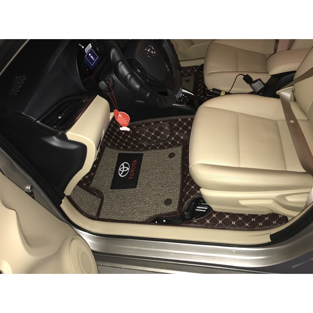 Thảm lót sàn ô tô 5D 6D Toyota Vios 2019 - 2021 không mùi chống nước trải kín 90% sàn xe