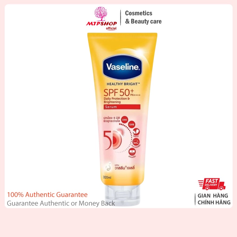 Sữa Dưỡng Thể Chống Nắng Vaseline Healthy Bright Daily Protection & Brightening Serum SPF50 320ML