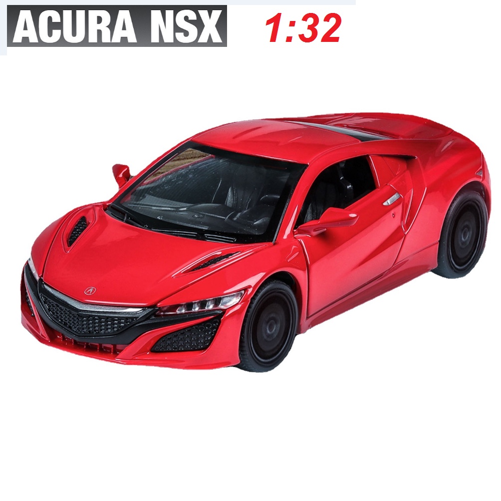 Xe mô hình ô tô Acura NSX tỉ lệ 1:32 xe đồ chơi trẻ em bằng kim loại có âm thanh và đèn mở được cửa