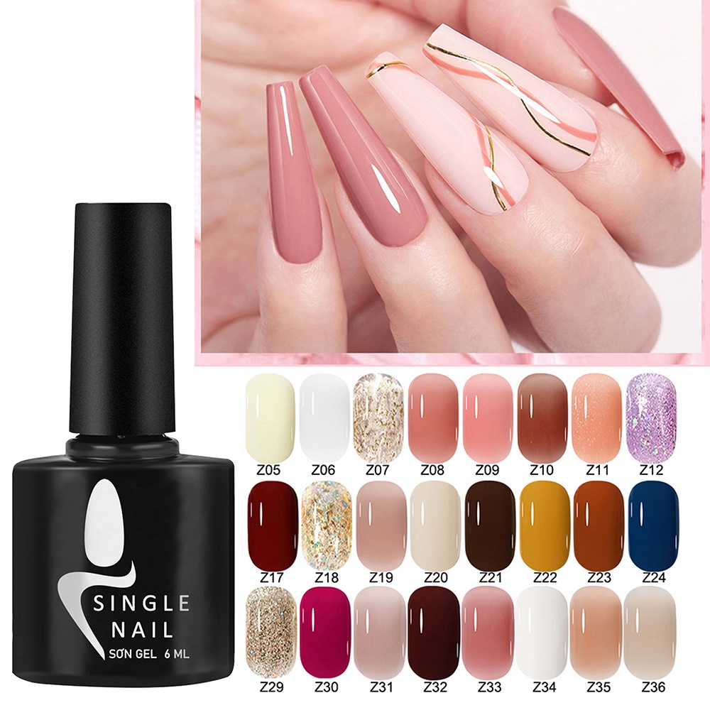 Bộ sơn gel 48 màu sơn gel sáng bóng sơn single nail  sơn móng tay đẹp bảng màu hiện đại Tặng kèm sơn Top base Tặng gift