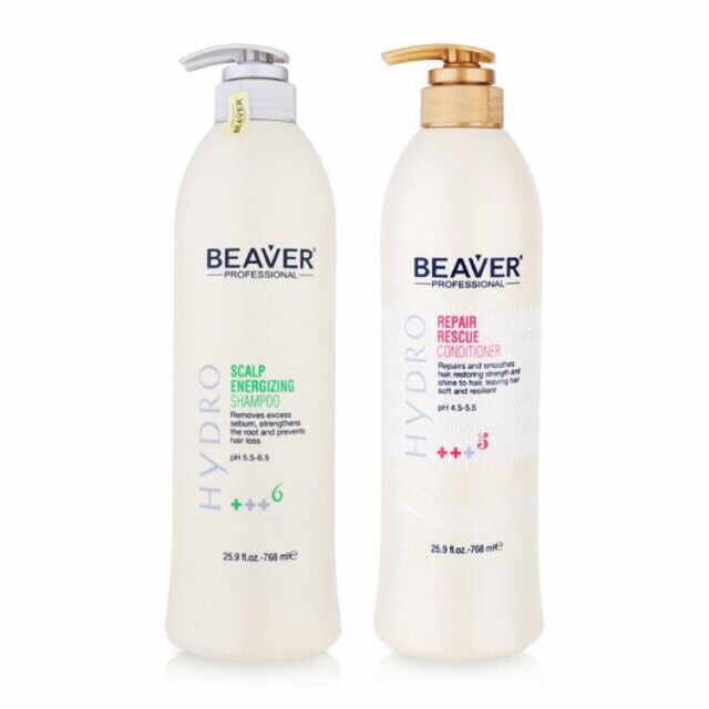 Bộ dầu gội xả tái tạo và chống rụng tóc Beaver 768ml