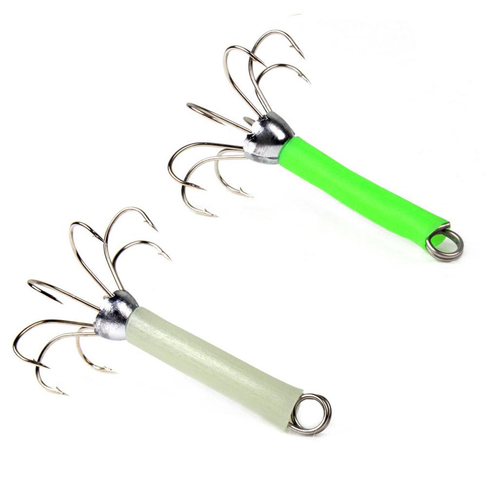 ELLSWORTH Set 2 Mồi Giả Dạ Quang Câu Cá Hình Con Mực