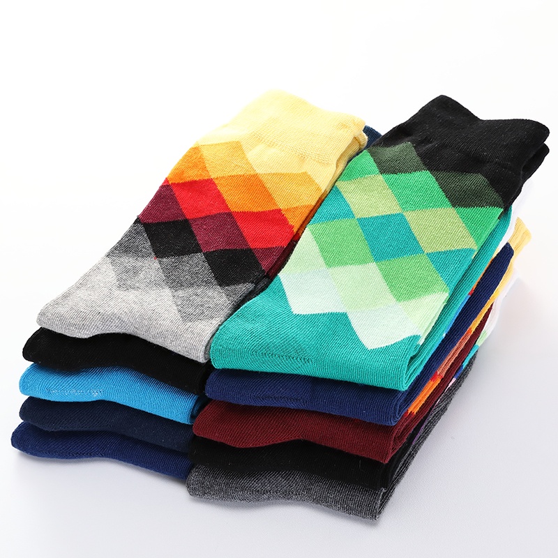Vớ Cotton Siêu Mỏng Hình Vuông Ba Chiều Đính Kim Cương Siêu Lớn Quyến Rũ Cho Nam