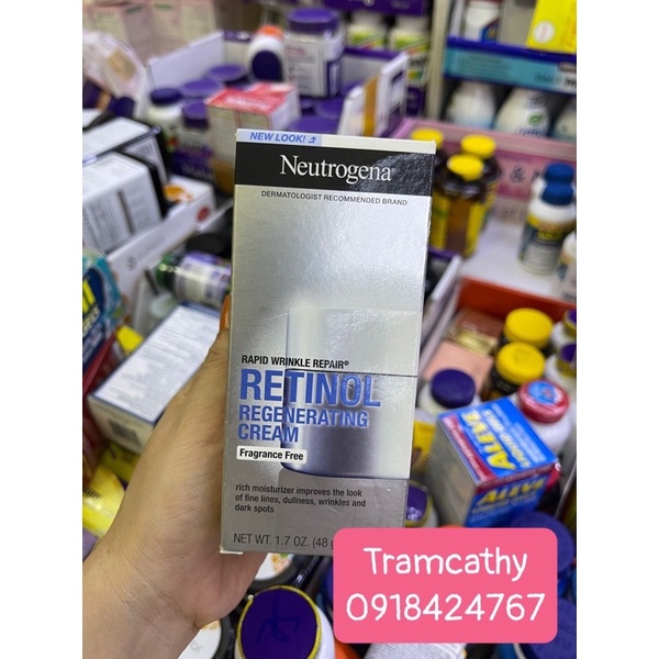 Thanh lý-Kem Neutrogena Retinol chống lão hóa chống nhăn da  NEUTROGENA Rapid Wrinkle Repair Retonol Renegerating Cream