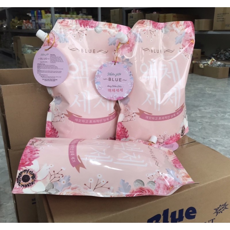 Nước giặt Blue Hàn Quốc, sạch bay vết bẩn và nhiều bọt màu mới