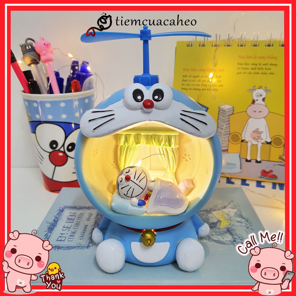 Đèn led, đèn ngủ trang trí,decor Ống Heo Tiết Kiệm Doremon,Doraemon, quà tặng sinh nhật